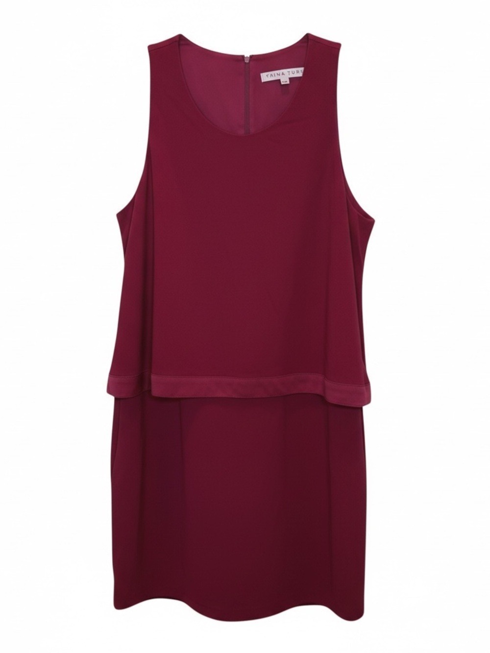 Trina Turk Fuchsia Pink Sleeveless Popover Sheath Dress Size 10 - Picture 2 of 4